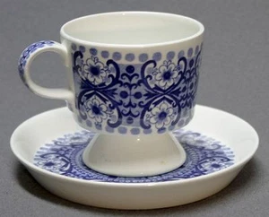 Taza Ali diseño vintage Kaj Franck + platillo decoración Raija Uosikkinen Arabia Finlandia - Imagen 1 de 1