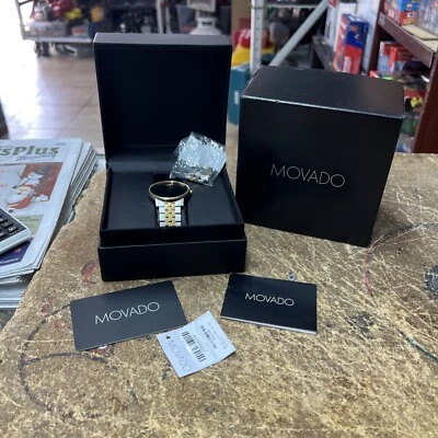 Reloj Hombre Movado 07.1.19.1462 Museo Esfera Negra Cuarzo Suizo Dos Tonos Foto 1 de 4