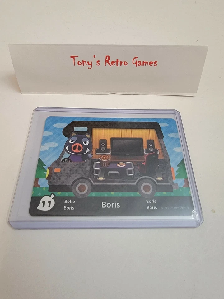 !SUPER SALE! *EUROPEAN* 11 BORIS WELCOME HOME NINTENDO ANIMAL CROSSING RV CARD!! - Image 1 of 1
