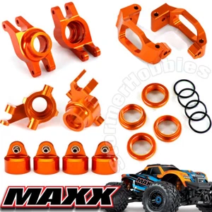 Traxxas Maxx ORANGE Machined Aluminum Parts 8964T 8968a 8932a 8937a 8952a - Picture 1 of 9
