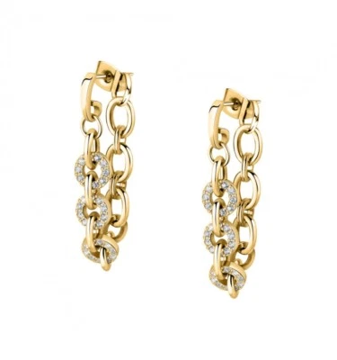 Orecchini pendenti donna/ragazza gioielli Morellato linea SAVO06 acciaio pvd oro - Immagine 1 di 2