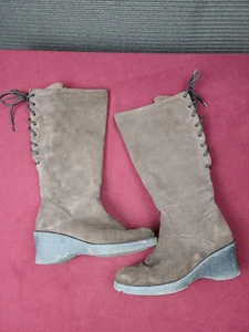 Martino boots Women's size 8 M zip-up high heel canada leather - Picture 1 of 9