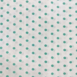 Circo Twin Bed Sheet Set White with Aqua Polka Dots Fitted Flat Pillowcase EUC - Picture 1 of 7