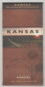 Kansas Official State Transportation Map Folded 2009 / 2010 - Imagen 1 de 6