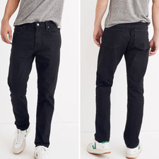 NEW Madewell men's Straight Jeans in Classic Black Wash, 42*32