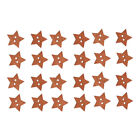 100pcs Wooden Star Buttons for Sewing and Crafts