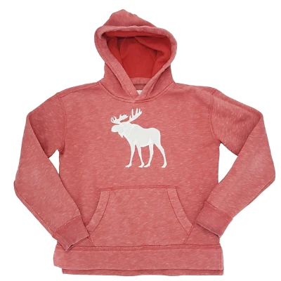Sudadera con Capucha Abercrombie Niños 13/14 Rojo Alce Logo Jaspeado Pullover Foto 1 de 4