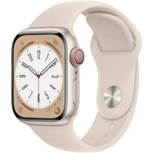 Apple Watch Series 8 41mm (Cellular) Starlight with Starlight Band - Restored - Zdjęcie 1 z 6