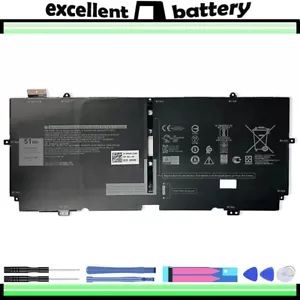 52TWH Battery for XPS 13 7390 2in1 13 9310 2in1 X1W0D P103G 7.6V 51Wh - Picture 1 of 7