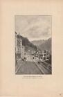 Street At The Spa Building In Davos Print From 1895 Switzerland