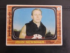 1967 SCANLENS VFL CARD. #21  JOHN NEWNHAM.