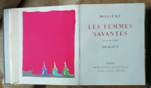 Les Femmes Savantes MOLIERE 25 ill DUBOUT éd A Sauret 1954 - Picture 1 of 7