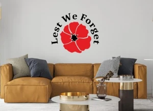 Pegatina del Día del Recuerdo No Olvidemos Amapola Soldado Decoración Patriótica Vinilo Cita - Imagen 1 de 19
