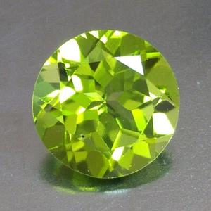 Piedras preciosas genuinas sueltas de peridoto natural redondo de 2,74 quilates 9 mm - Imagen 1 de 3
