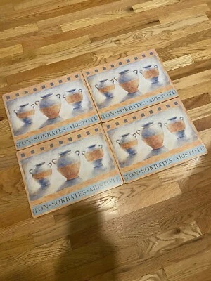 4 colocaciones de corcho Pimpernel vintage de Claudio Ancilotti, Eurographics Foto 1 de 4