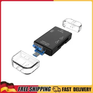 6 IN 1 USB/Micro USB/Typ C zu SD TF Kartenleser USB 3.0 OTG Adapter (schwarz) - Photo 1/4