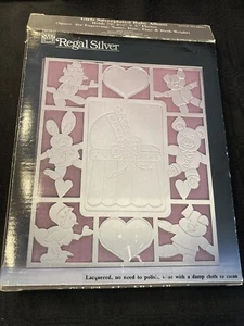 NIB Silver Plated Girls Baby Photo Album Book holds 72 3.3”x5” photos vintage - Picture 1 of 12