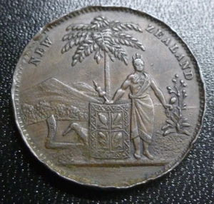 New Zealand Milner & Thompson Christchurch One Penny Token 1881 KM50/R371 - Picture 1 of 2