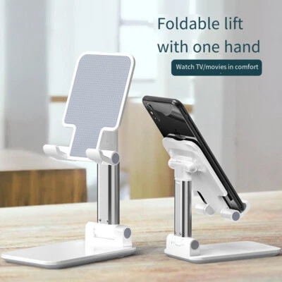Portable Mobile Phone Stand Desktop Holder Table Desk Mount For iPhone iPad Tab - Image 1 of 4