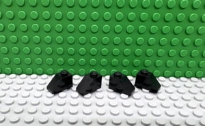 Lego 4 Black 2x1 slopes 45 degree brick block NEW - Picture 1 of 1