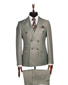 Jovari | Heritage Sage Green Double-Breasted Suit - Picture 1 of 2