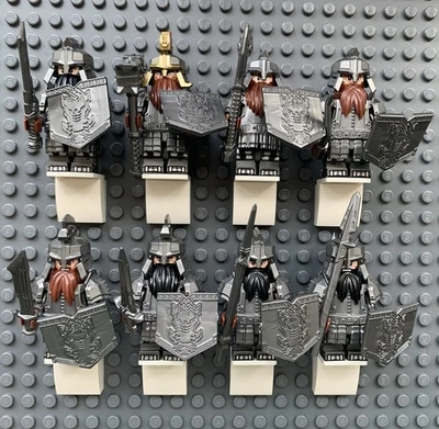 Lord Of The Rings 8X Dwarf Five Armies Minifigures NEW - Image 1 of 4
