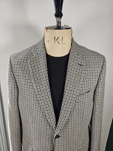 Chaqueta de Lana Charles Tyrwhitt Luna Reino Unido 42R Gris Mini Rejilla Calce Ajustado Blazer Británico - Imagen 1 de 20