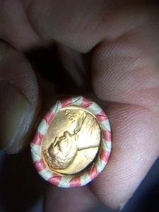 WHEAT PENNY ROLL WITH A BU 1955-S WHEAT PENNY SHOWING - Picture 1 of 3