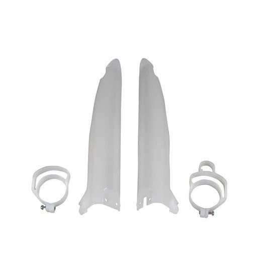 UFO Fork Guards Covers Protectors White Kawasaki KX125 KX250 KX500 1996-2003 - Image 1 of 1