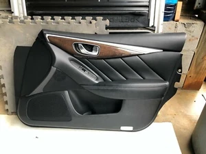 INFINITY Q50 RIGHT FRONT DOOR INTERIOR PANNEL BLACK 2014 2015 2016 2017 - Picture 1 of 4