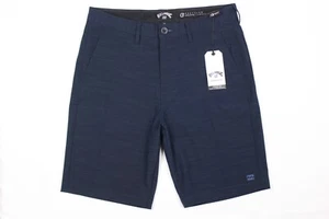 Billabong Men's Crossfire Slub Shorts Regular Length Hybrid Submersibles Navy - Picture 1 of 5