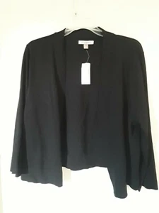 Roz & Ali Damen Pullover Gr. 2X schwarz bauchfrei offen Cardigan Kurzarm neu mit Etikett - Bild 1 von 3
