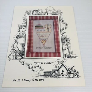 Stitch Faster Cross Stitch Pattern Leaflet #20 Mosey ‘N Me 1994 - Bild 1 von 4