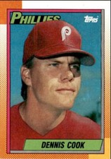 1990 Topps Baseball Cards Dennis Cook Philadelphia Phillies #633