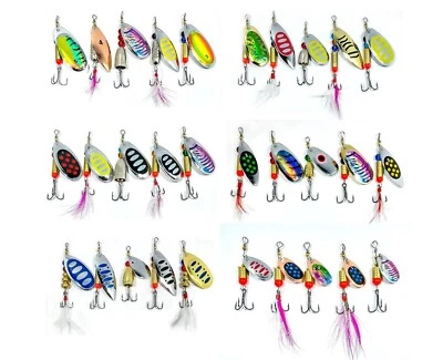 Miracle 5-er Spinner Set 4g 5g 6g 7g 8g 10g Hecht Barsch Spinnfischen Raubfisch - Bild 1 von 4