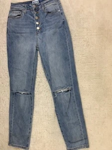 Abound Größe 25 Damen Jeans Knopfleiste Ankle Stretch helle Waschung distressed - Bild 1 von 3
