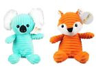 Set Of 2 Quality Soft Plush Toys Animals Beanie Baby Gift Fox Kuala For All Ages