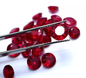 150 Ct Natural Mozambique Round Ruby Certified Stunning Gemstone 12-15 Pcs Lot - Picture 1 of 9