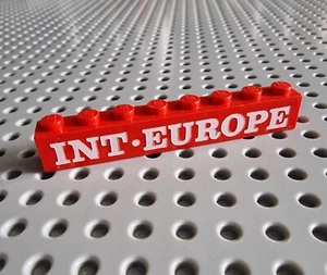 Lego Baustein Rot 1x8 Bedruckt INT-EUROPE 3008 3008pb36 P18 - Bild 1 von 1