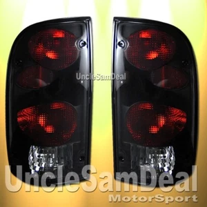 FOR 95-00 TOYOTA TACOMA SMOKE LENS BLACK ALTEZZA TAIL LIGHTS PAIR DIRECT FIT - Picture 1 of 2