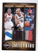 2011-12 Limited Trios Materials Prime Patch #8 Westbrook / Williams / Parker /25