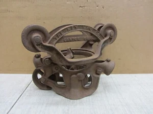 VTG ANTIQUE NEY 100 SWIVEL HAY CARRIER BARN TROLLEY CARRIER FARM PULLEY UNLOADER - Picture 1 of 10