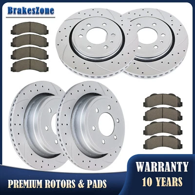 Fit for 2010 2011 Ford F-150 6 Lug Models Front Rear Brake Rotors Pads Brakes - Image 1 of 4