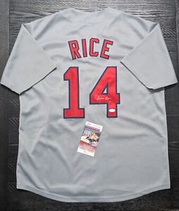 Autographed/Signed JIM RICE Boston Red Sox Baseball Jersey JSA COA Auto
