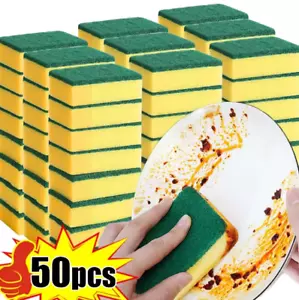 Highly absorbent double-sided sponge cleaning pot, brush kitchen, cleaning tool. - Picture 1 of 3