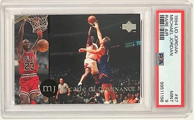 1994 Upper Deck Rare Air #87 Michael Jordan PSA 9 Mint Low Pop - Image 1 of 2