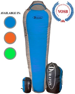 DURATON Mummy Sleeping Bag 20 Degree Weather, Lightweight with Compression Sack - Picture 1 of 31