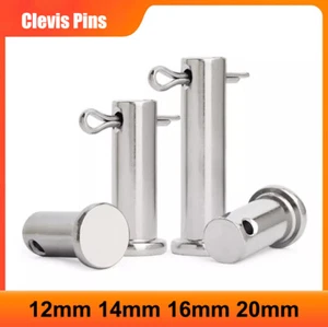 Pasadores de horquilla de 12 mm 14 mm 16 mm 20 mm con pasador dividido 304 pasador de bisagra de acero inoxidable pasador de aparejo - Imagen 1 de 12