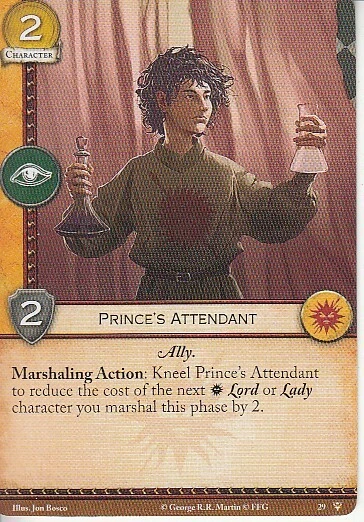 3 x Prince's Attendant AGoT LCG 2.0 Game of Thrones Fury of the Storm 29 - Image 1 of 1
