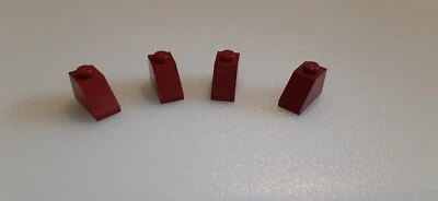 Lego Parts-Slope 45-2x1 (#3040)-Dark Red-(4) - Image 1 of 2
